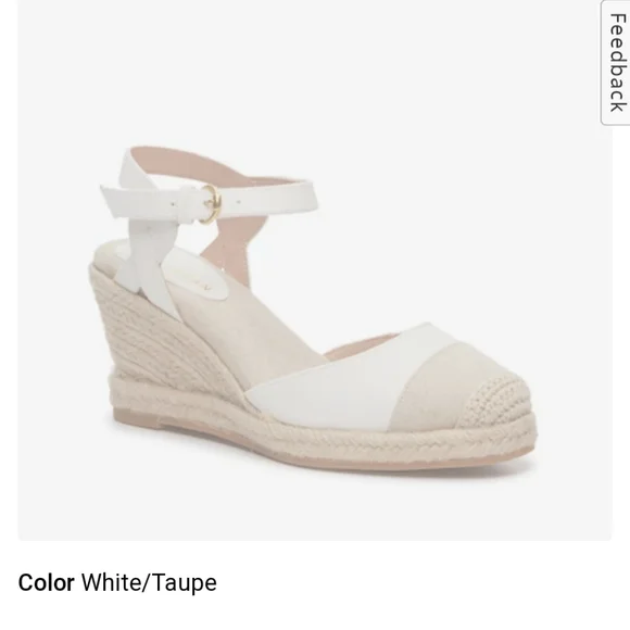 Cole Haan Wedges Size 8.5 Cloudfeel Low Heels Neutral White Taupe NWOT - Picture 7 of 9